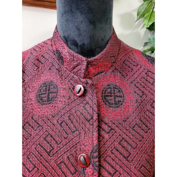 Jennifer Moore Women Marron Polyester Long Sleeve Buttons Front Jacket Size 10 - Picture 2 of 12